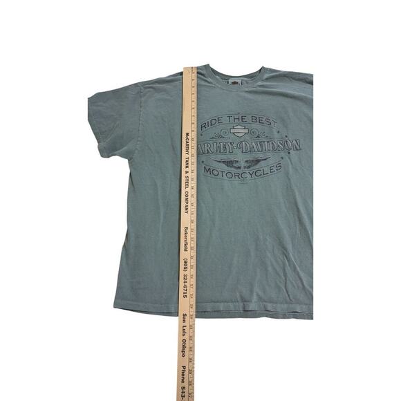 Vtg Harley Davidson T-Shirt Large Green 2006 Santa Barbara California USA Z - Picture 3 of 13
